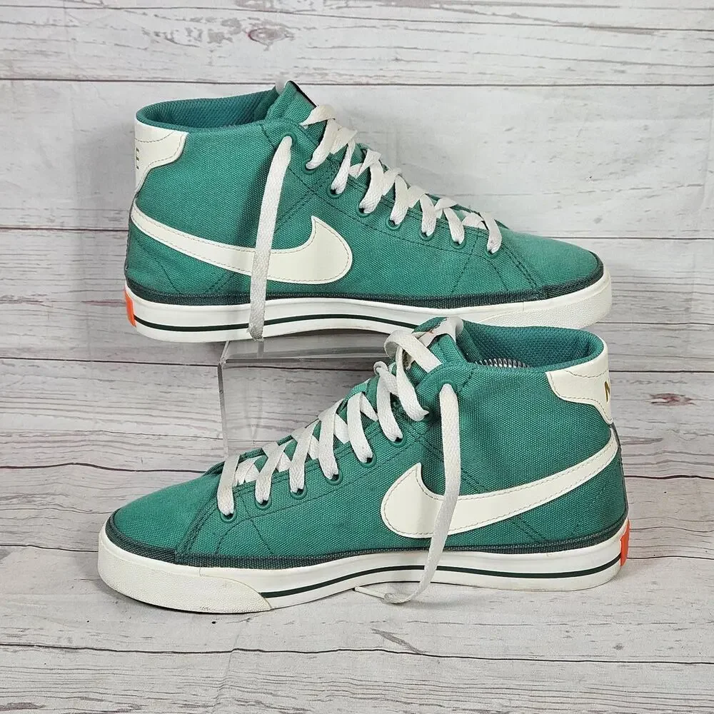 Nike DM3363-300 Court Legacy Men's 8 Teal Menthol Green White Canvas Sneakers